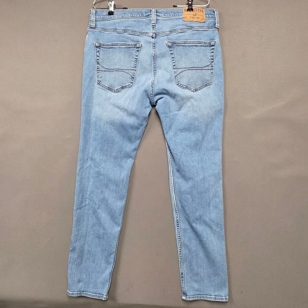 Hollister Jeans Men's Athletic Skinny Distressed Advanced Stretch Blue 34x30